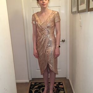 Gold Glitter Dress- Sequined